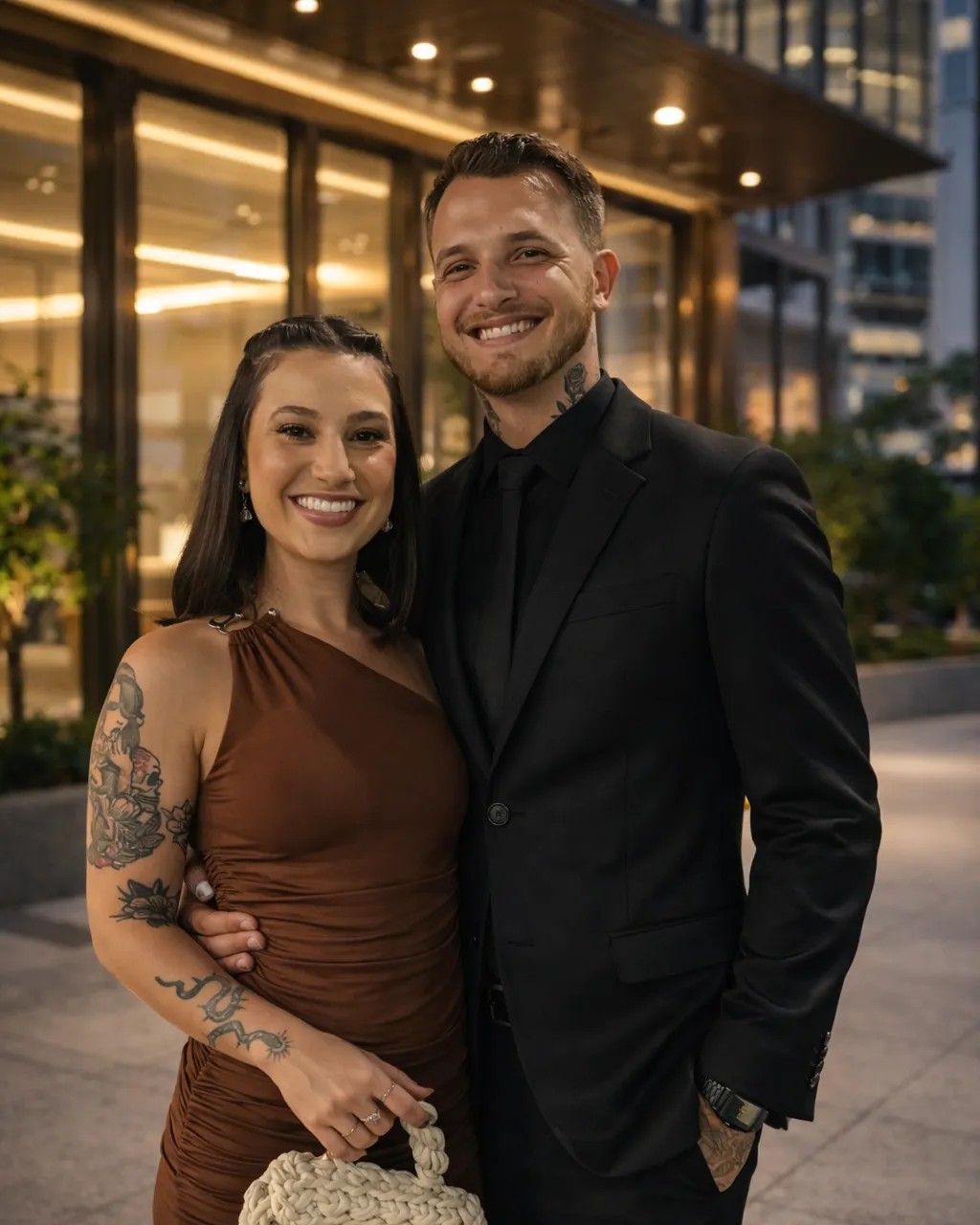 Erick ao lado da esposa